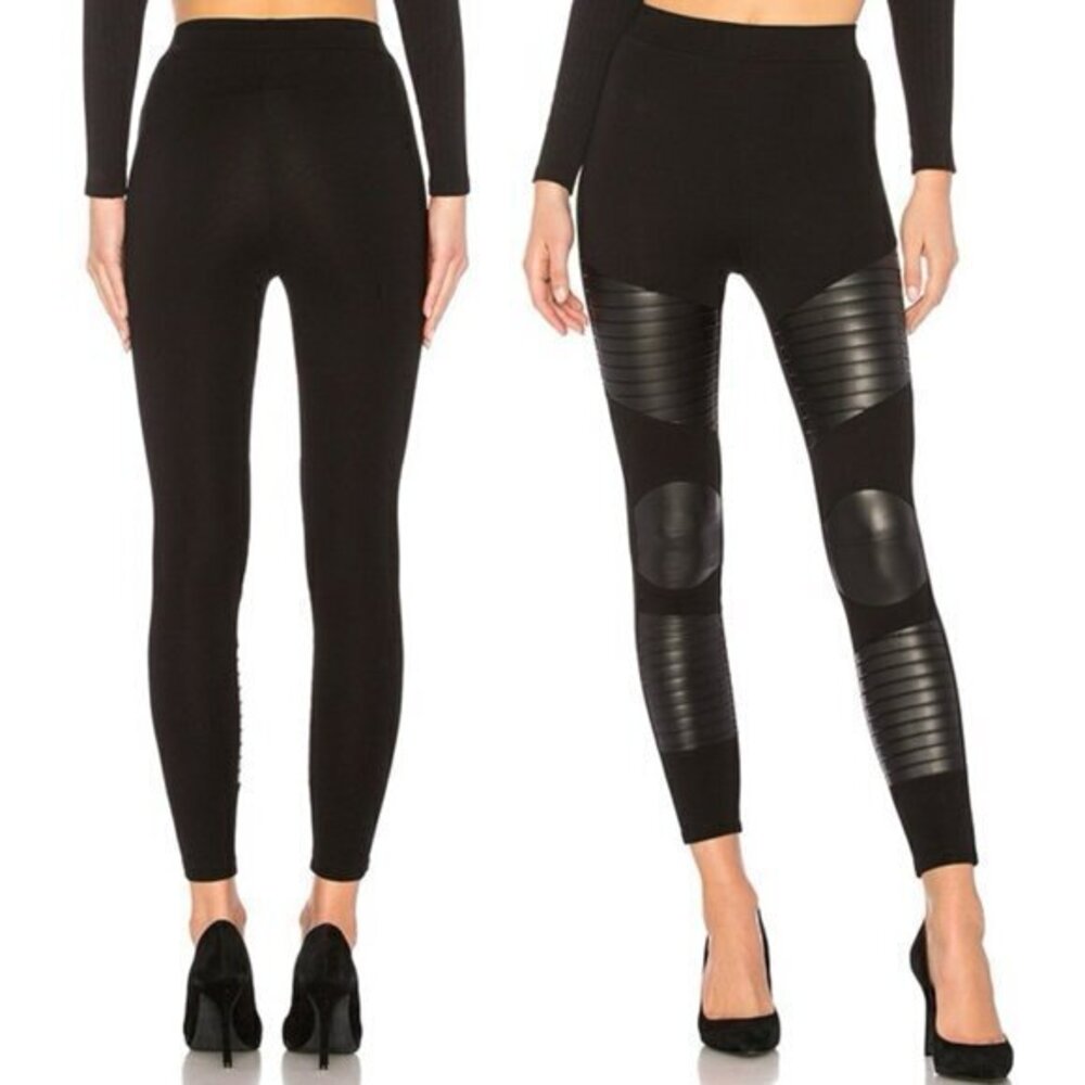 Lovers and Friends xREVOLVE Moto Babe Legging in Black